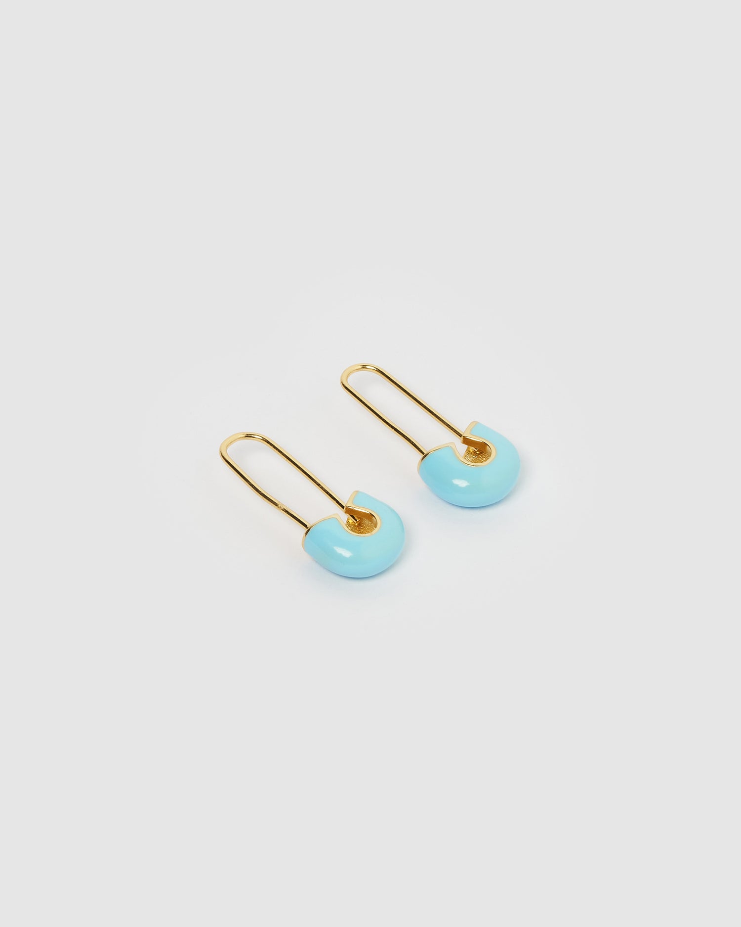 Izoa Joelle Safety Earrings Gold Blue