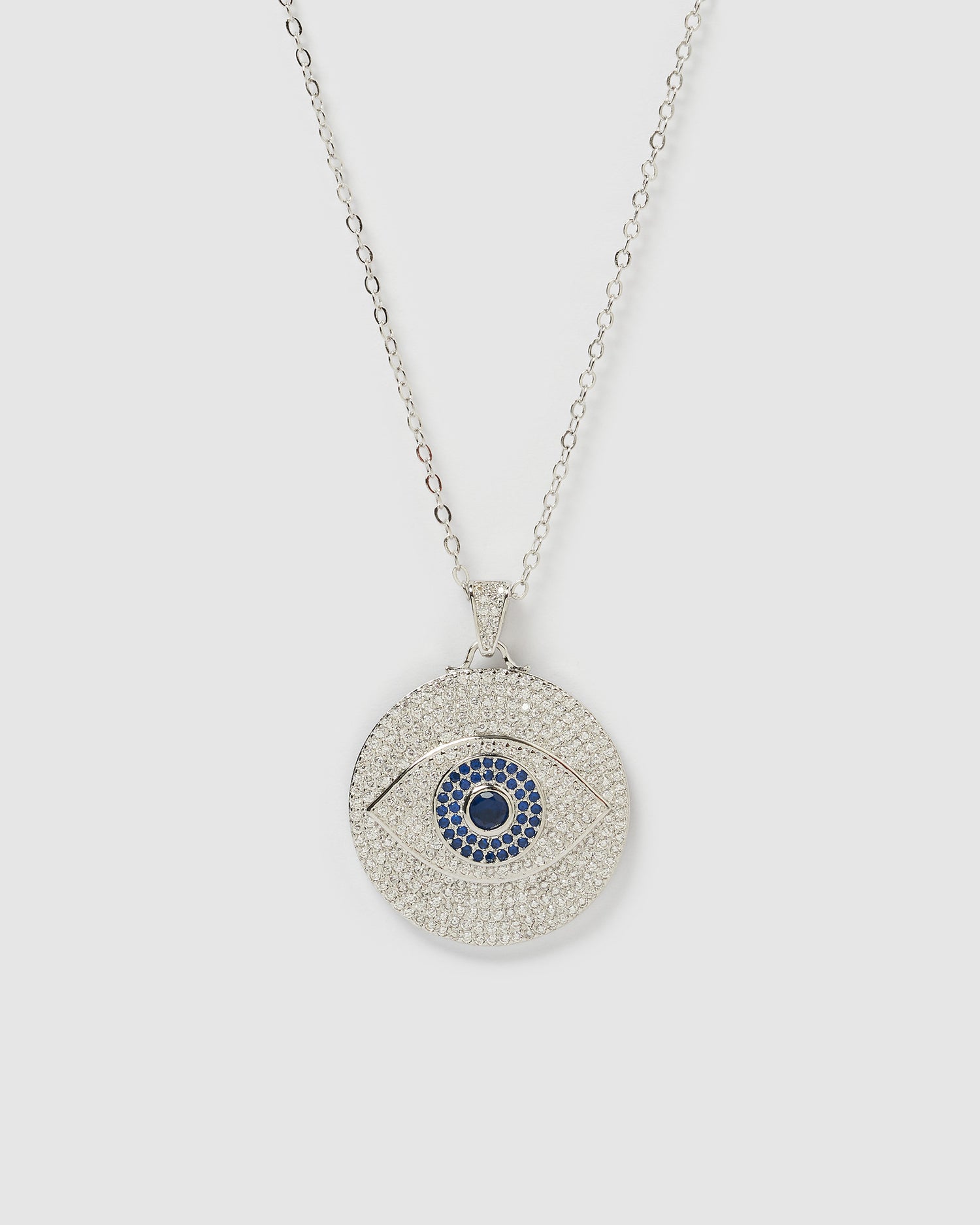 Izoa Larissa Eye Necklace Silver