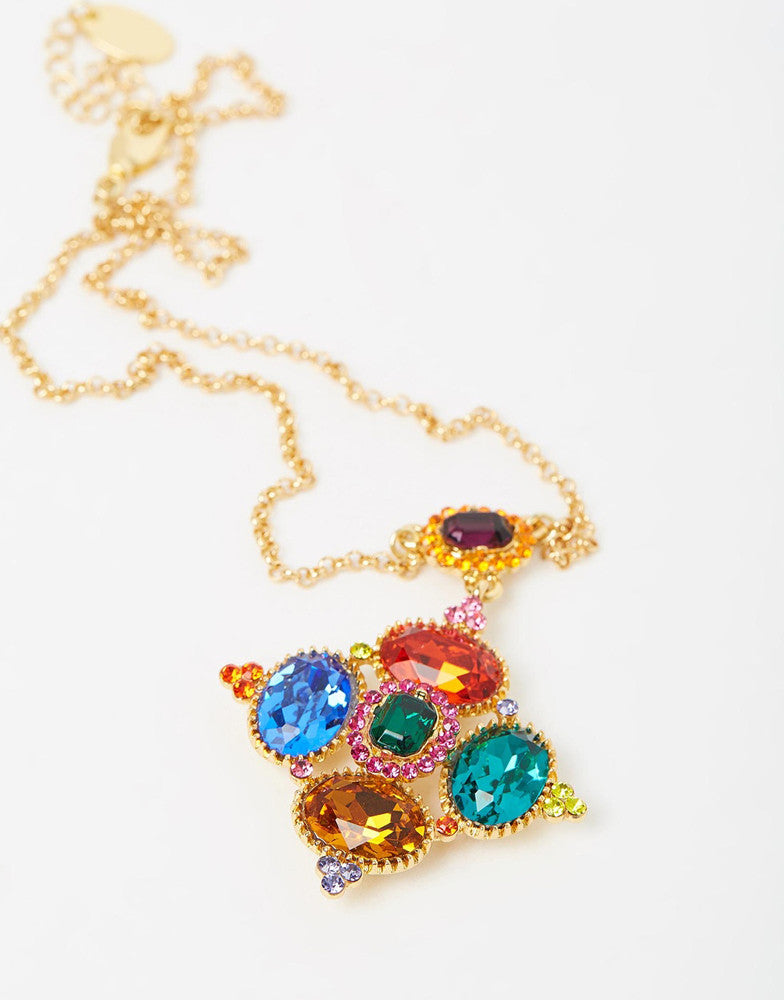 Izoa Magnolia Pendant Necklace Multi