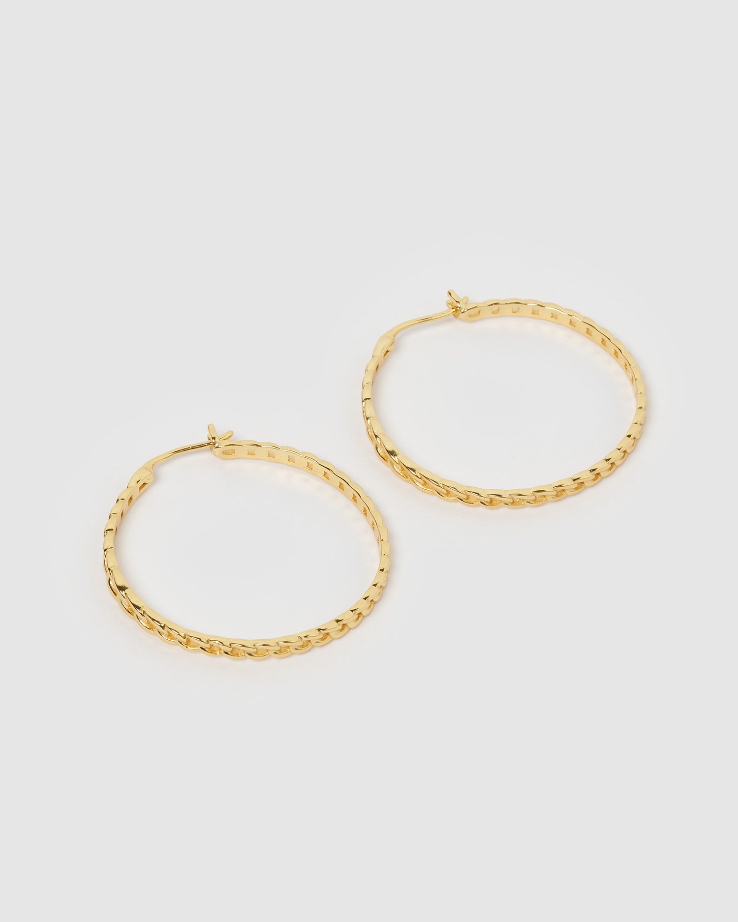 Izoa Megan Hoop Earrings Gold