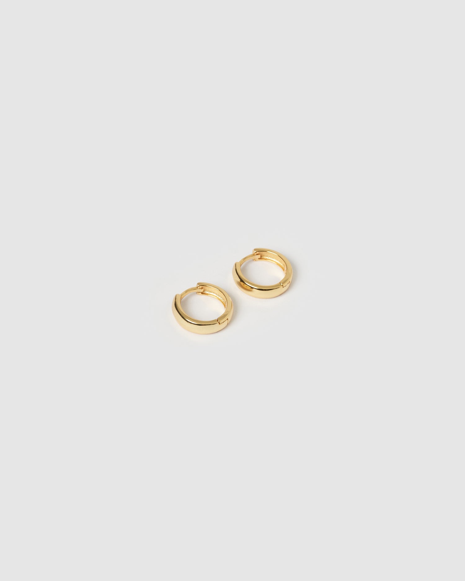 Izoa Midnight Mini Hoop Earrings Gold