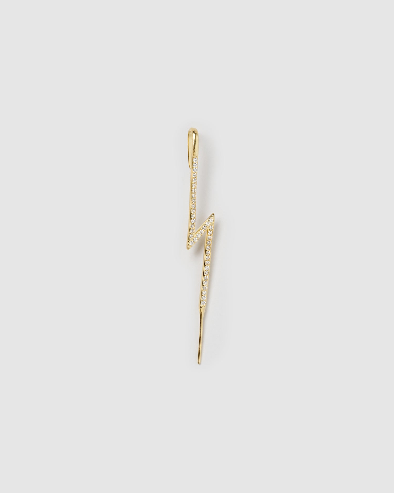 Izoa Ruby Ear Pin Gold