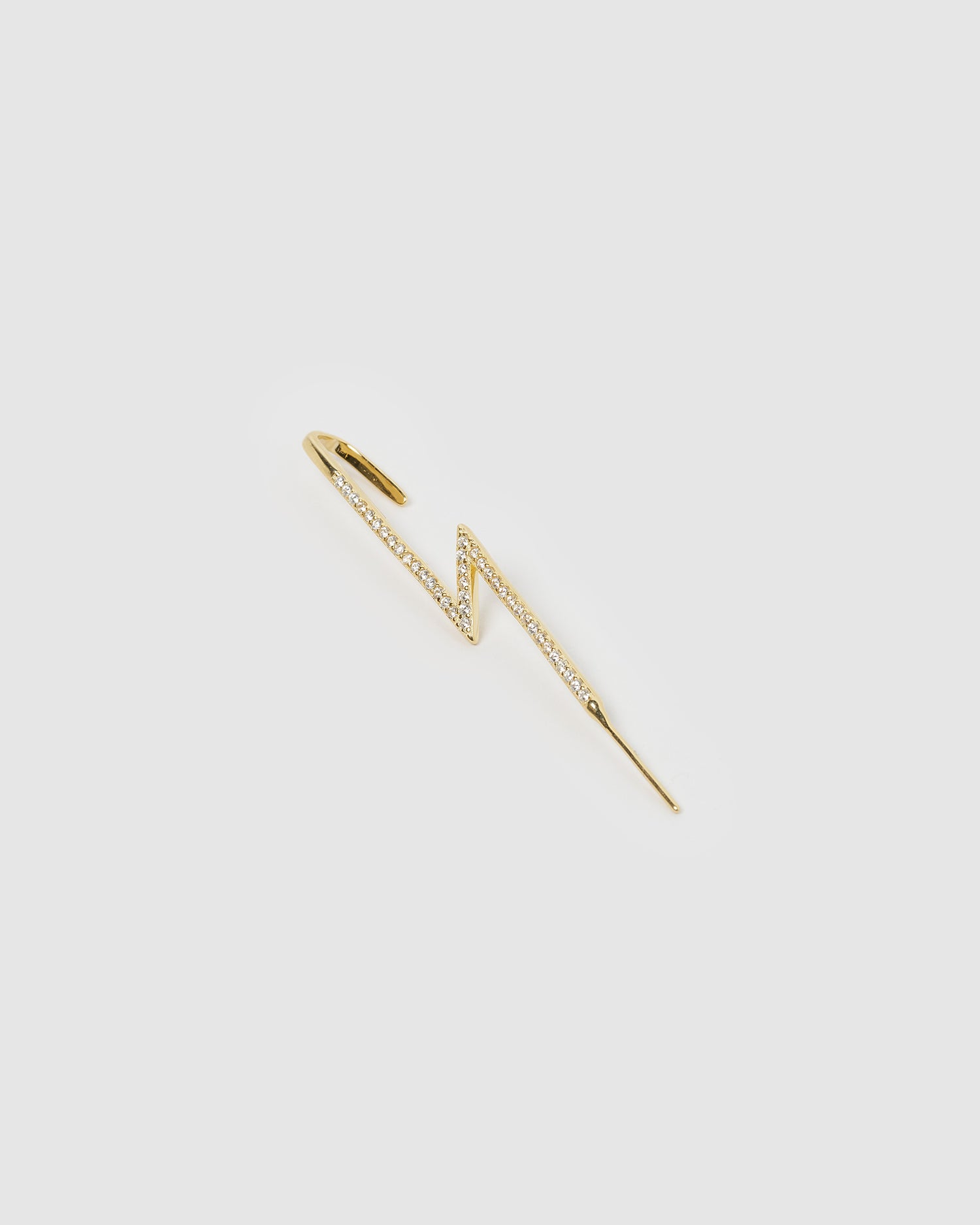 Izoa Ruby Ear Pin Gold
