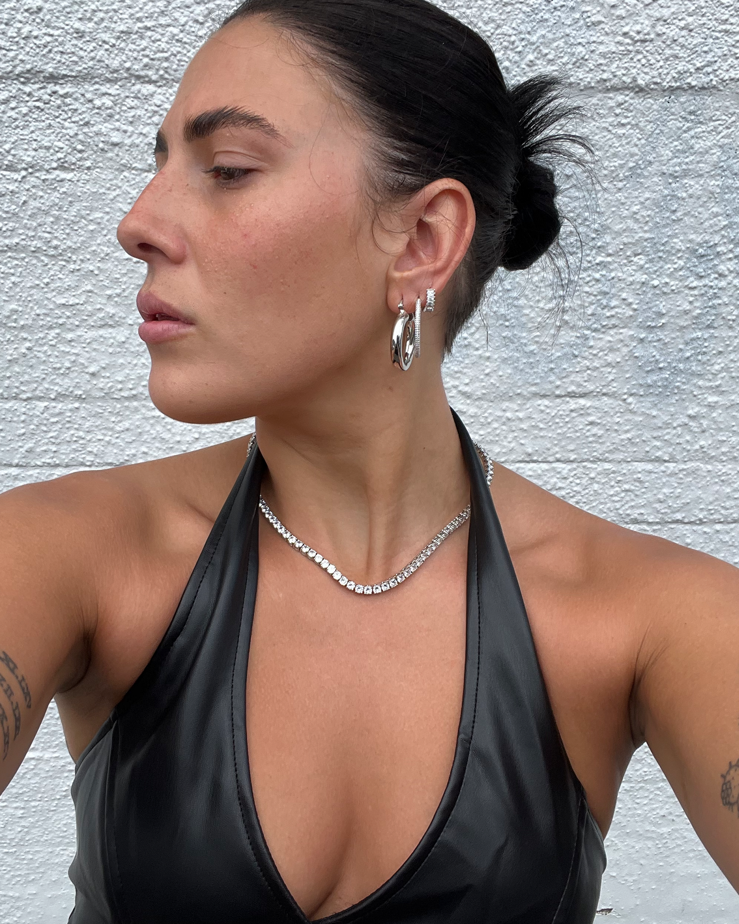 Izoa Mabel Tennis Choker Silver
