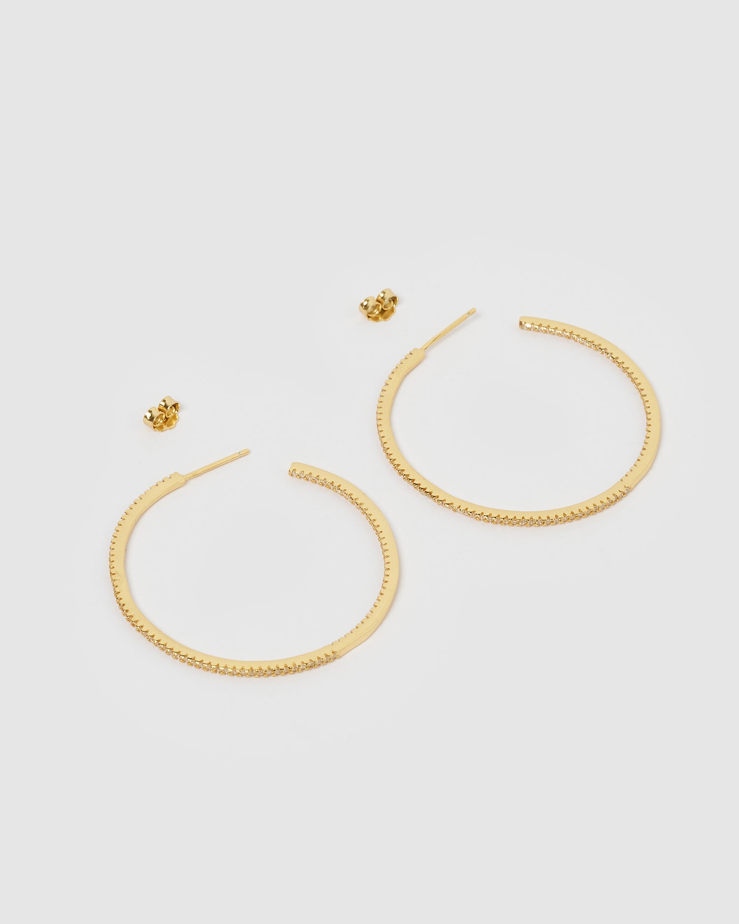 Izoa Valeria Hoop Earrings Gold