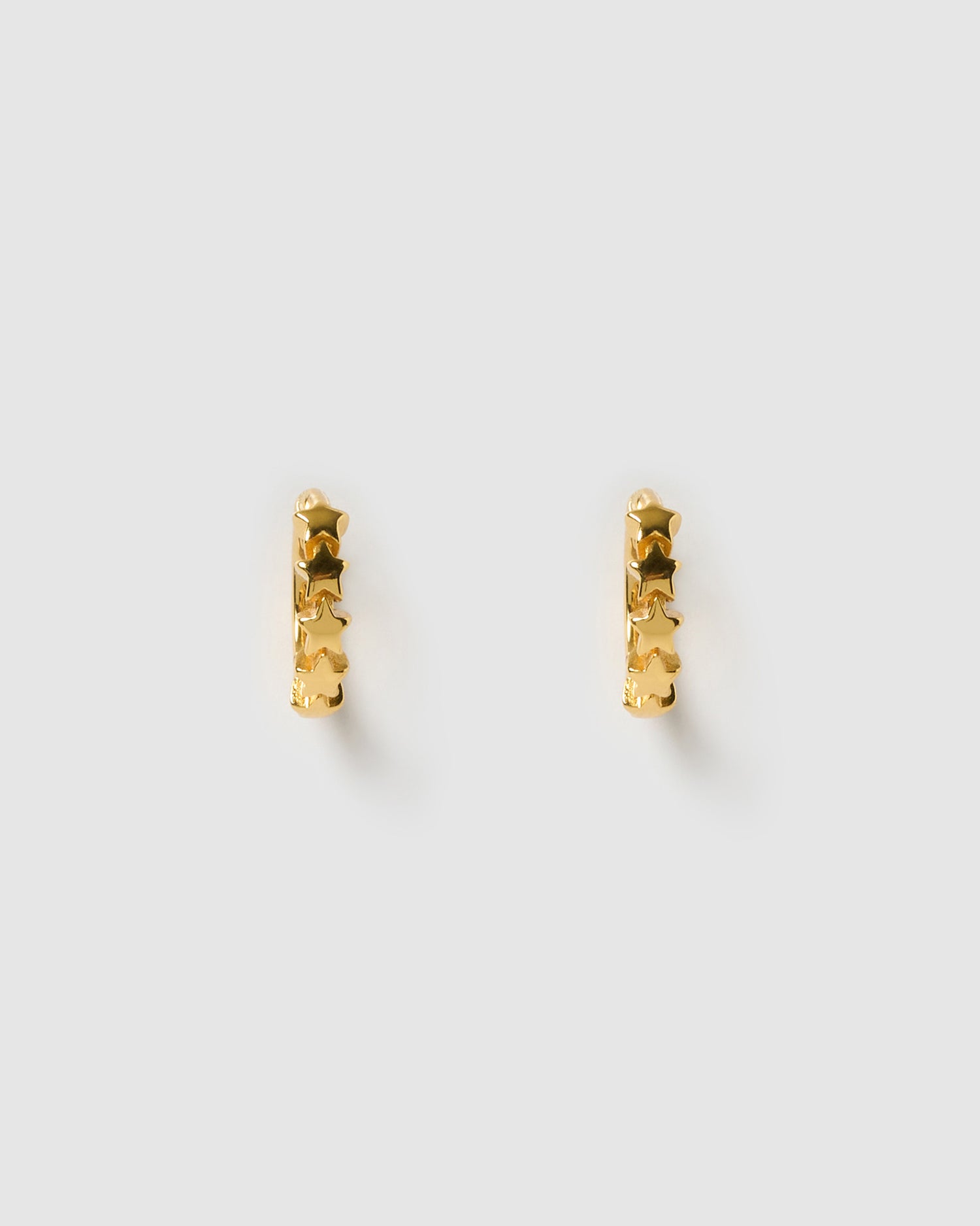 Izoa Zara Star Huggie Earrings Gold
