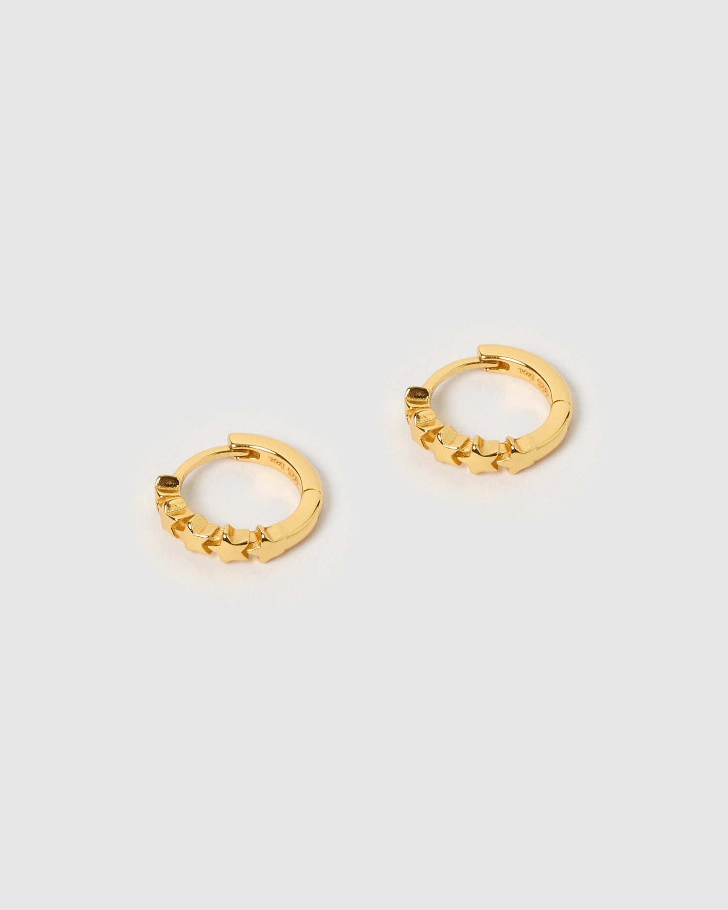 Izoa Zara Star Huggie Earrings Gold